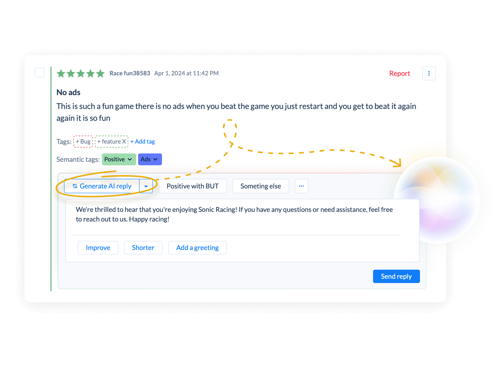 What can our <strong style="color: #C89105">AI Review Management Tools</strong> do for you?