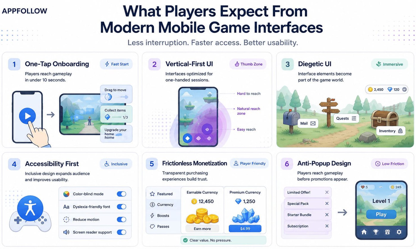 Mobile game UI design trends (2025 → 2026)