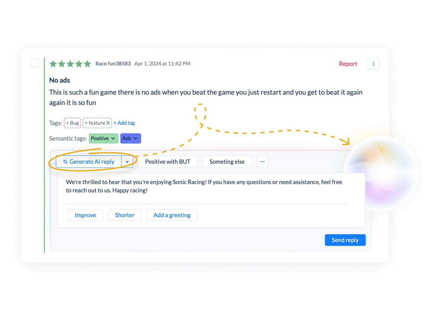 AppFollow's AI Reply Assist