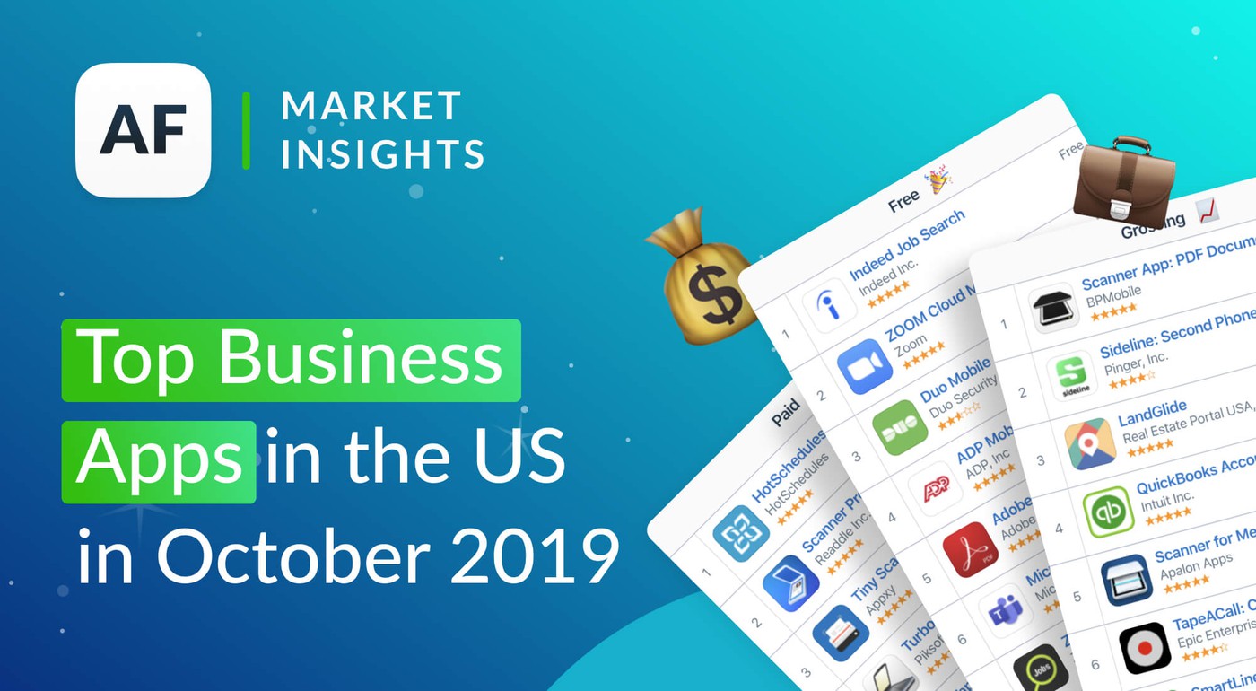 Top Business Apps in the US in October 2019