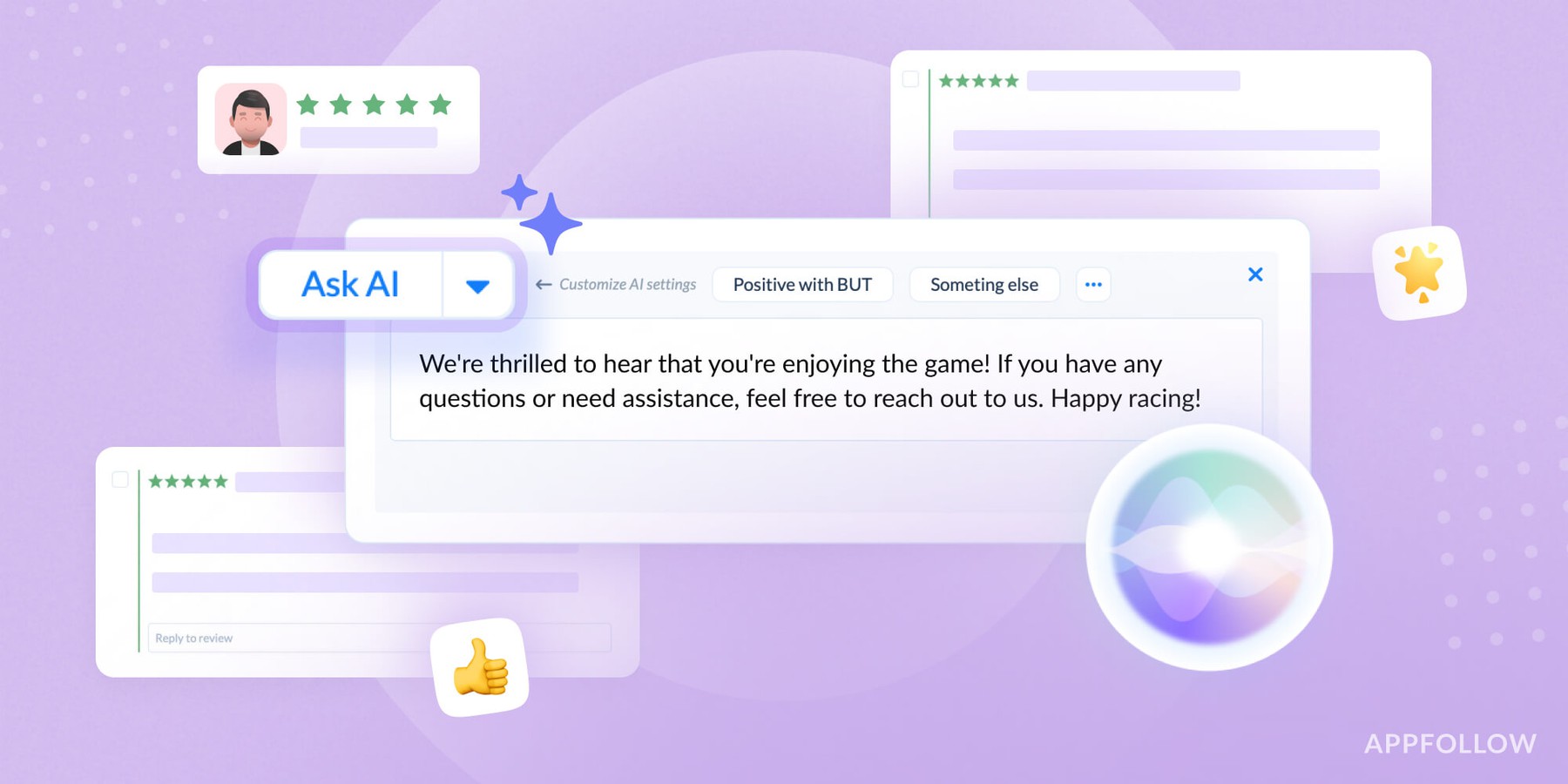 50 positive review response examples [+15 negative cases]