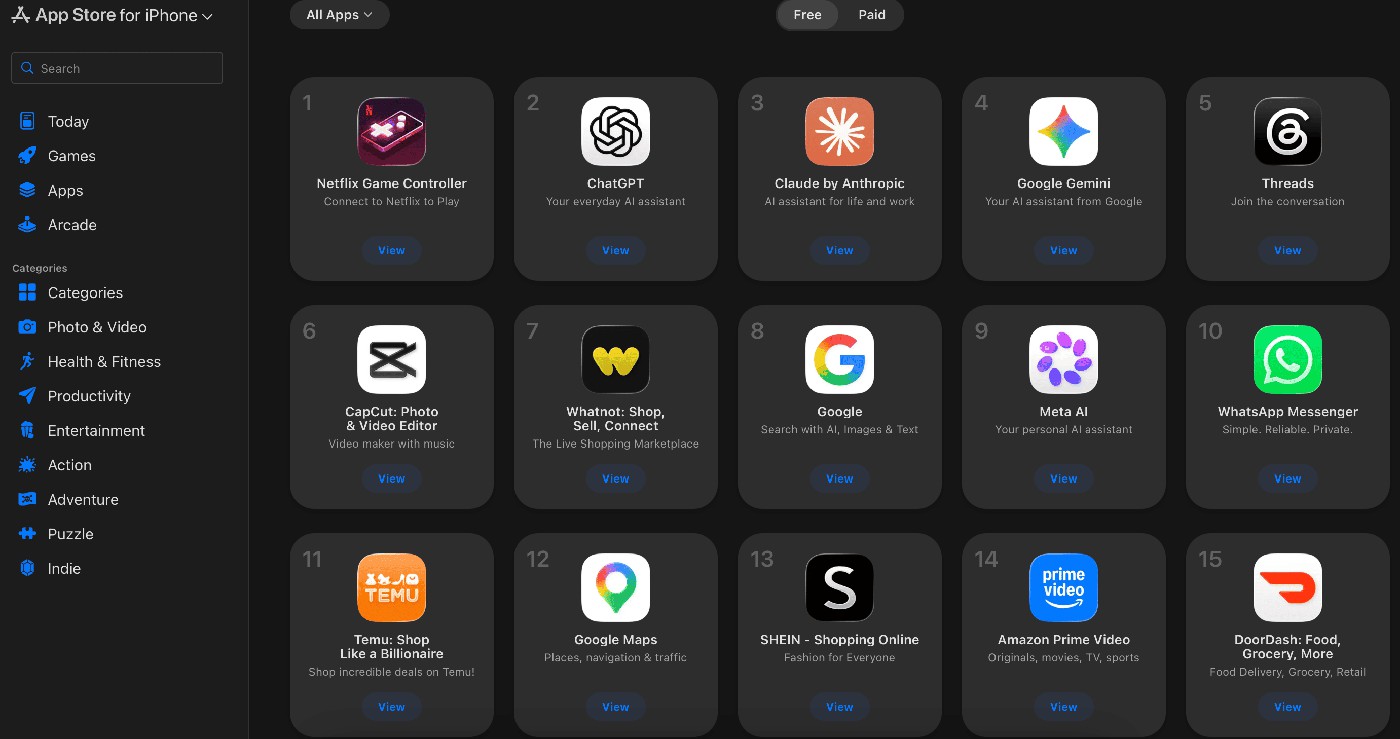 top charts