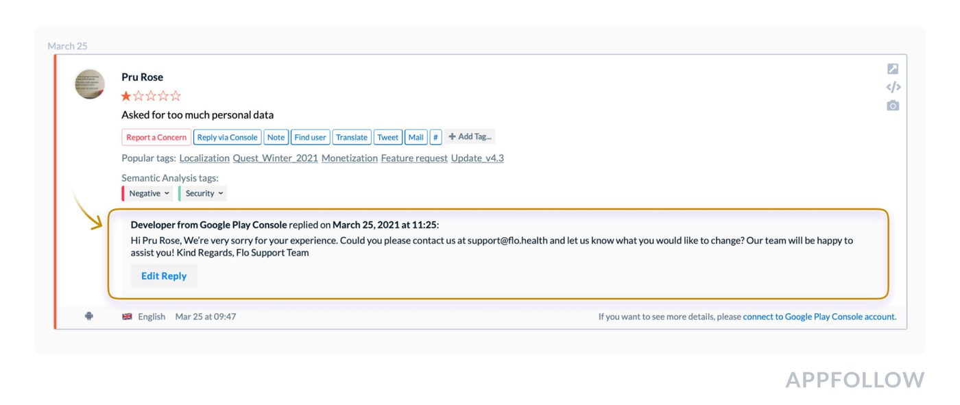 How to reply on Play Store comments: comments