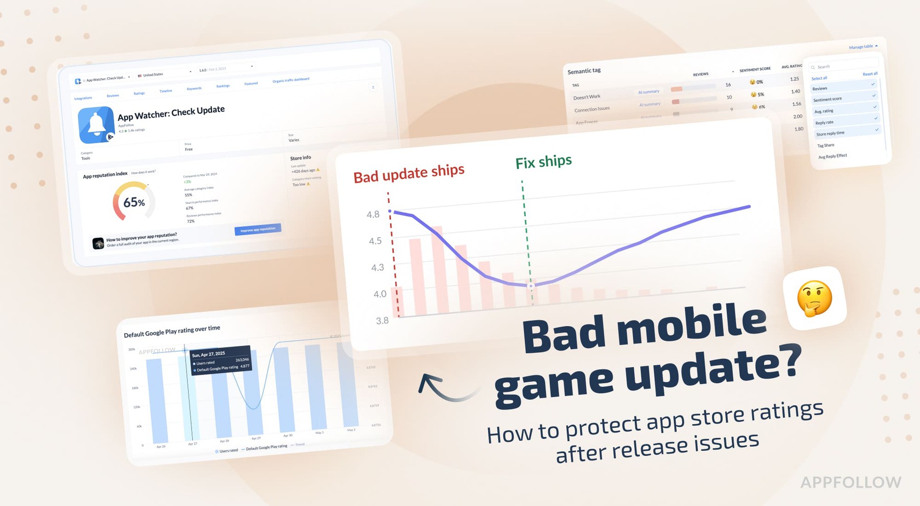 Bad mobile game update? How to protect app store ratings after release issues
