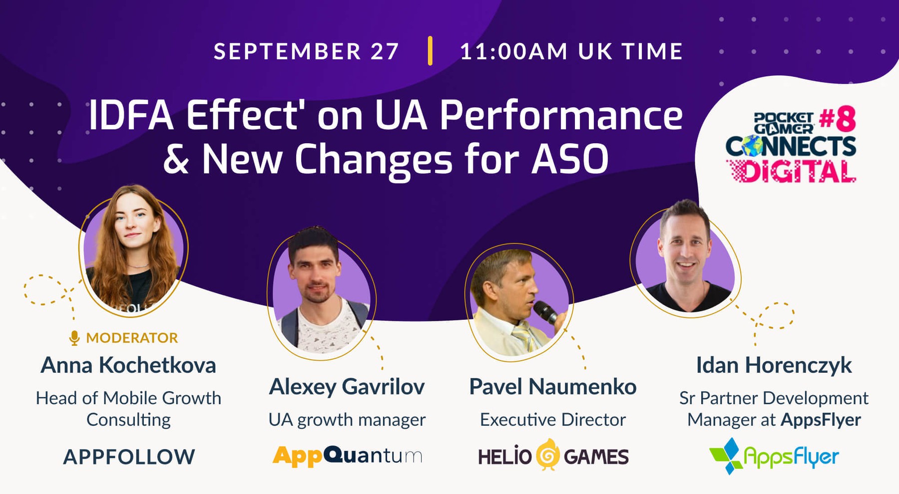 AppFollow host a panel together with AppsFlyer, AppQuantum, and Helio Games at Pocket Gamer Connects Digital #8
