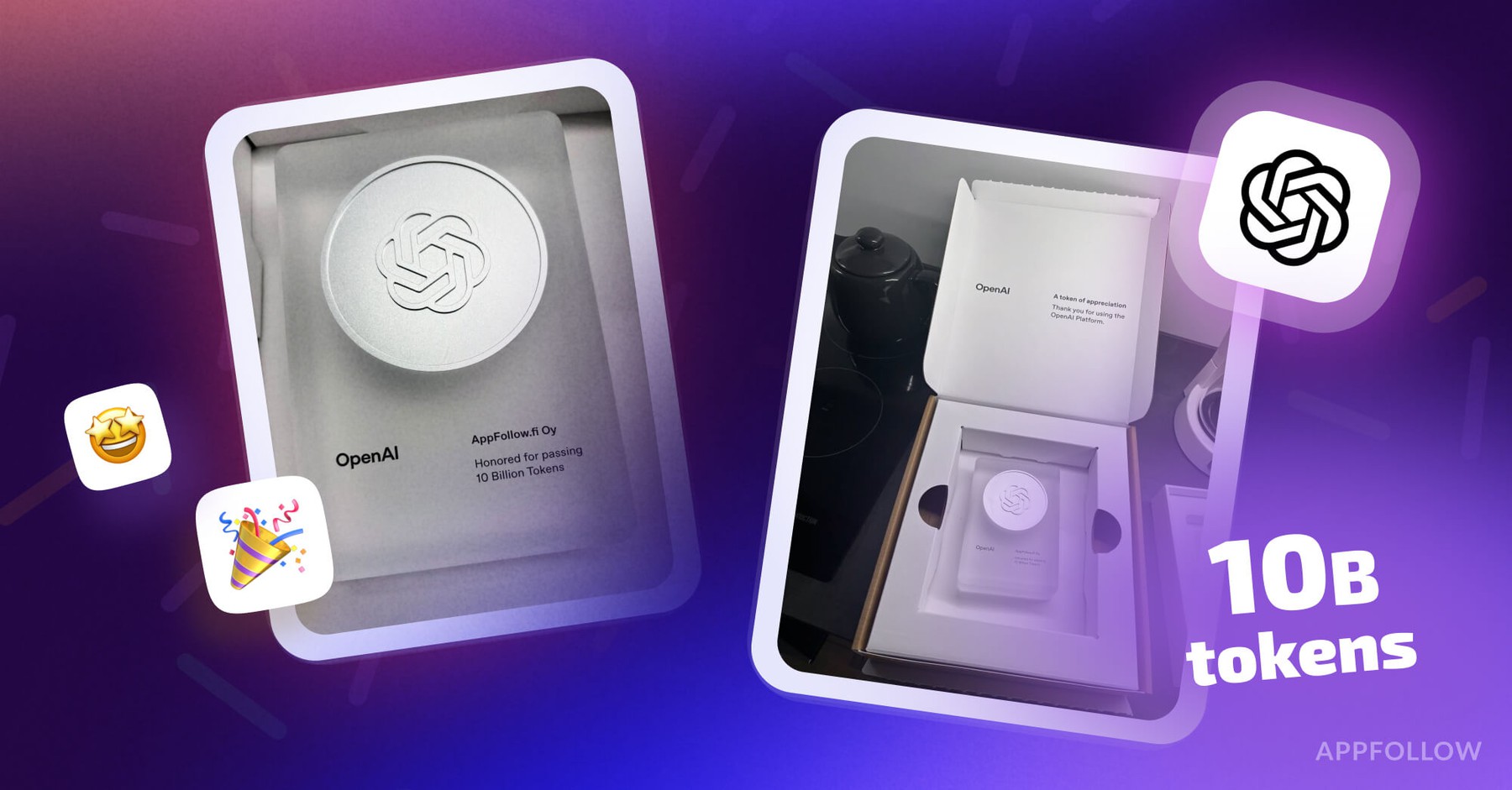 AppFollow hits 10B tokens on OpenAI's API (and we got a plaque for it!)