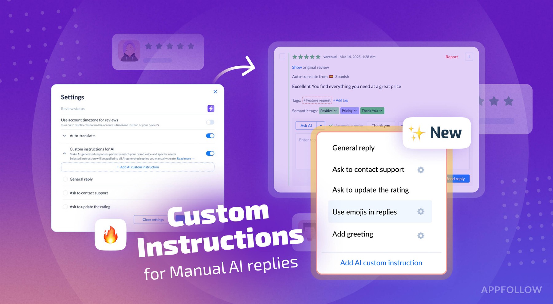 Custom Instructions for Manual AI replies