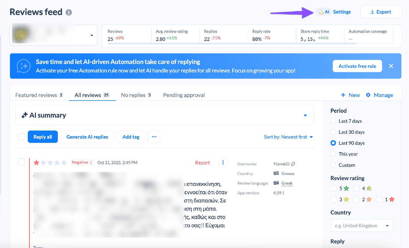how to analyze app store reviews automatically