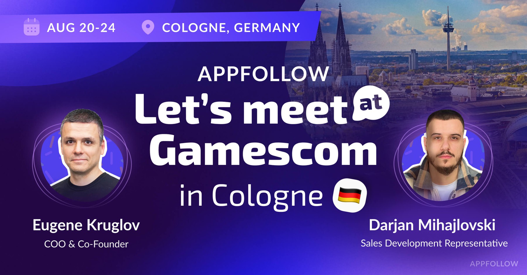 Meet AppFollow at Gamescom 2025 – August 20-24, Cologne