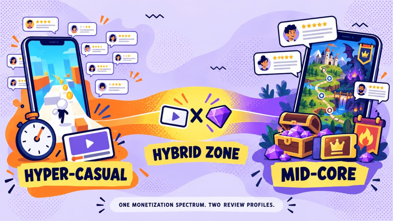 Hyper-casual vs mid-core: the two profiles