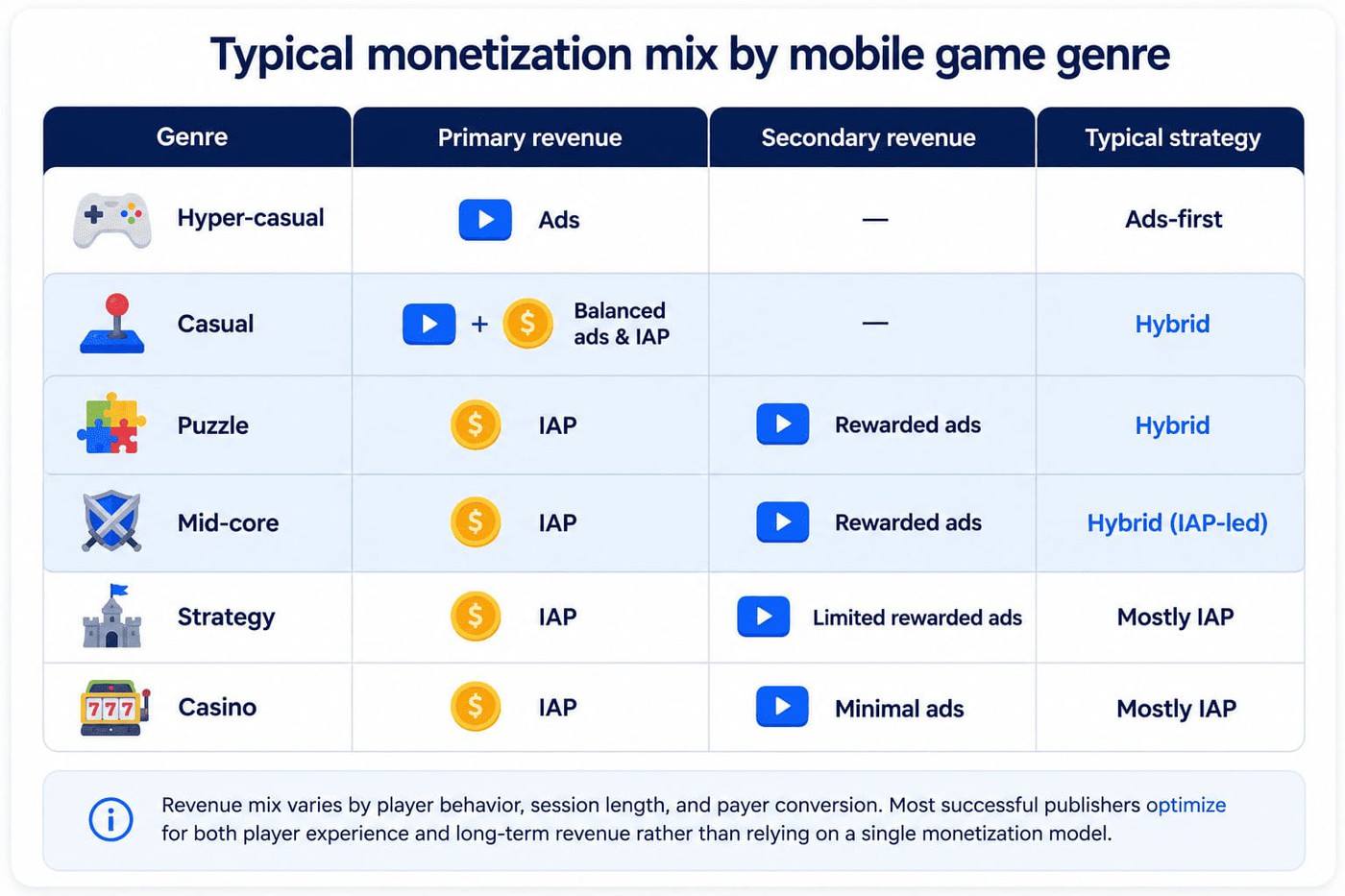 Mobile game monetization models: IAP, ads, or hybrid