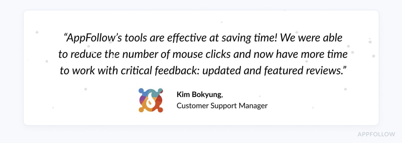 CS rep quote about Appfollow