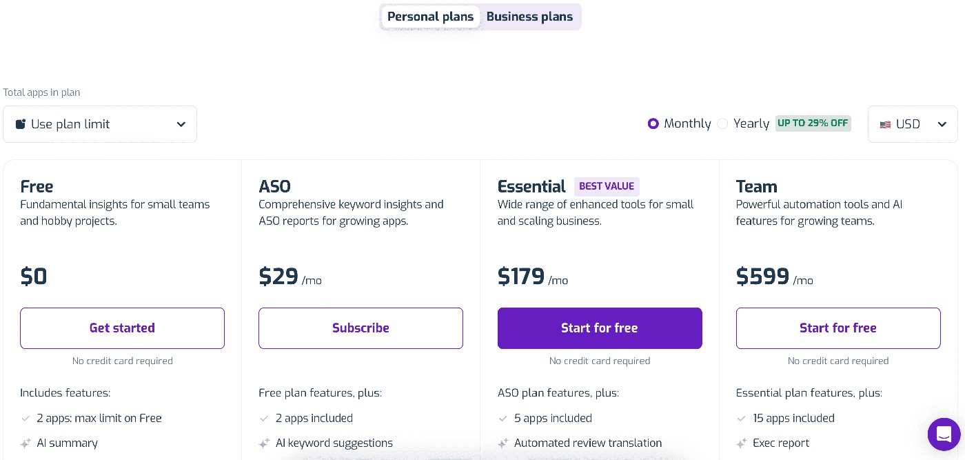 Appfollow pricing