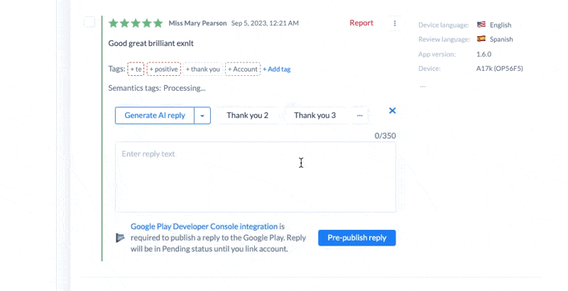 reviews replies automation