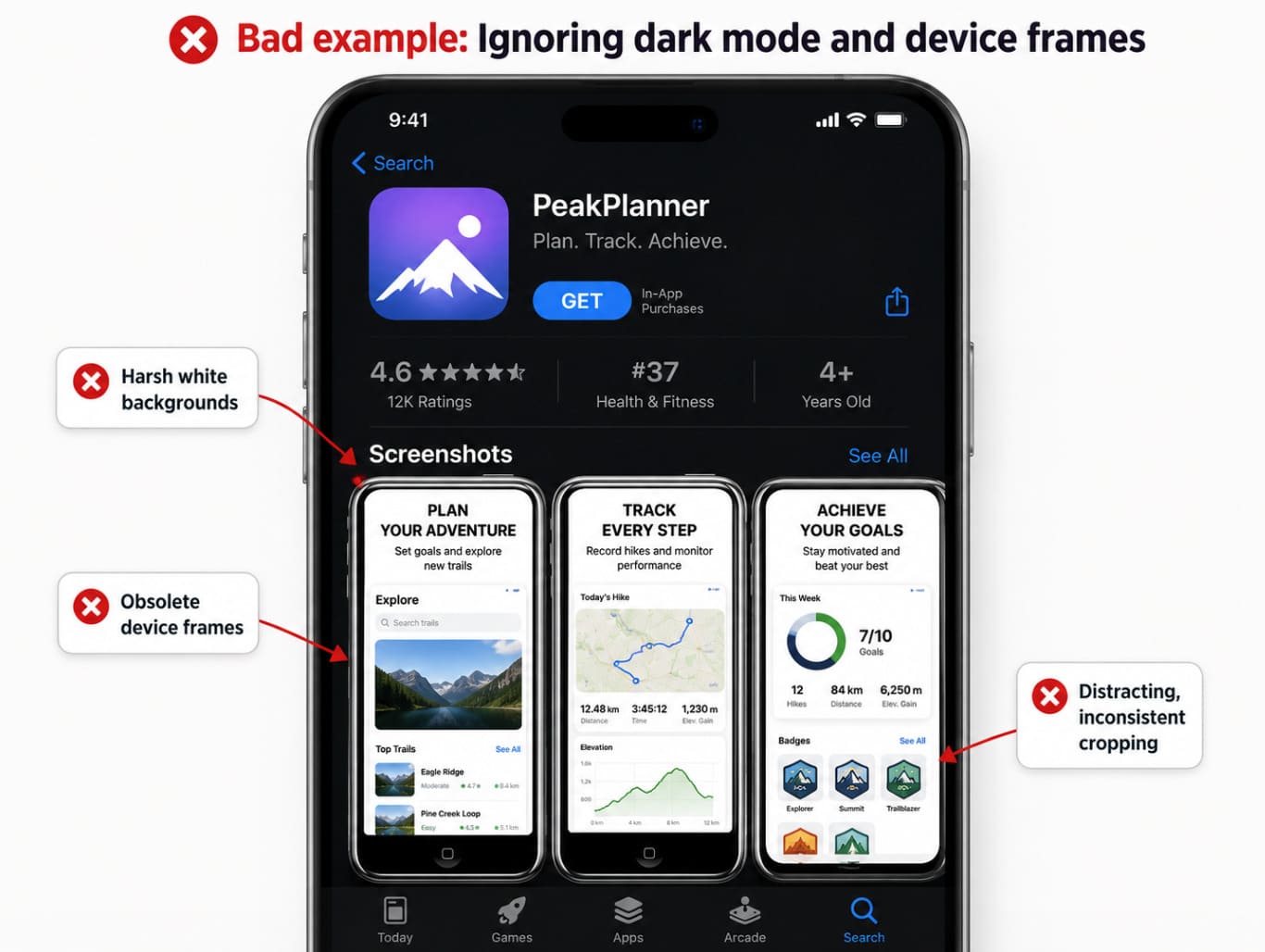 ASO screenshot dark theme