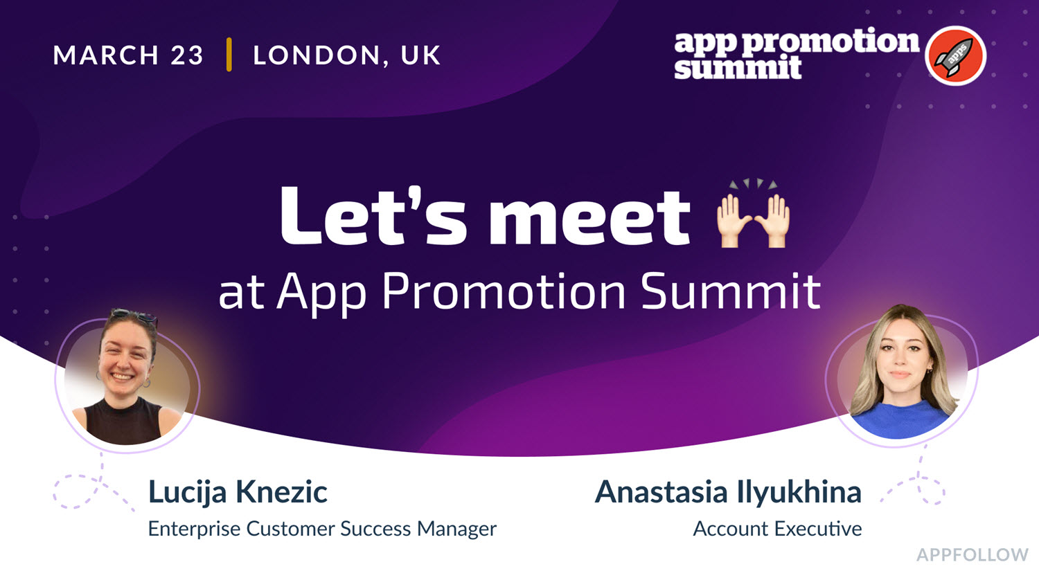 Meet the AppFollow team at App Promotion Summit 2023 in London