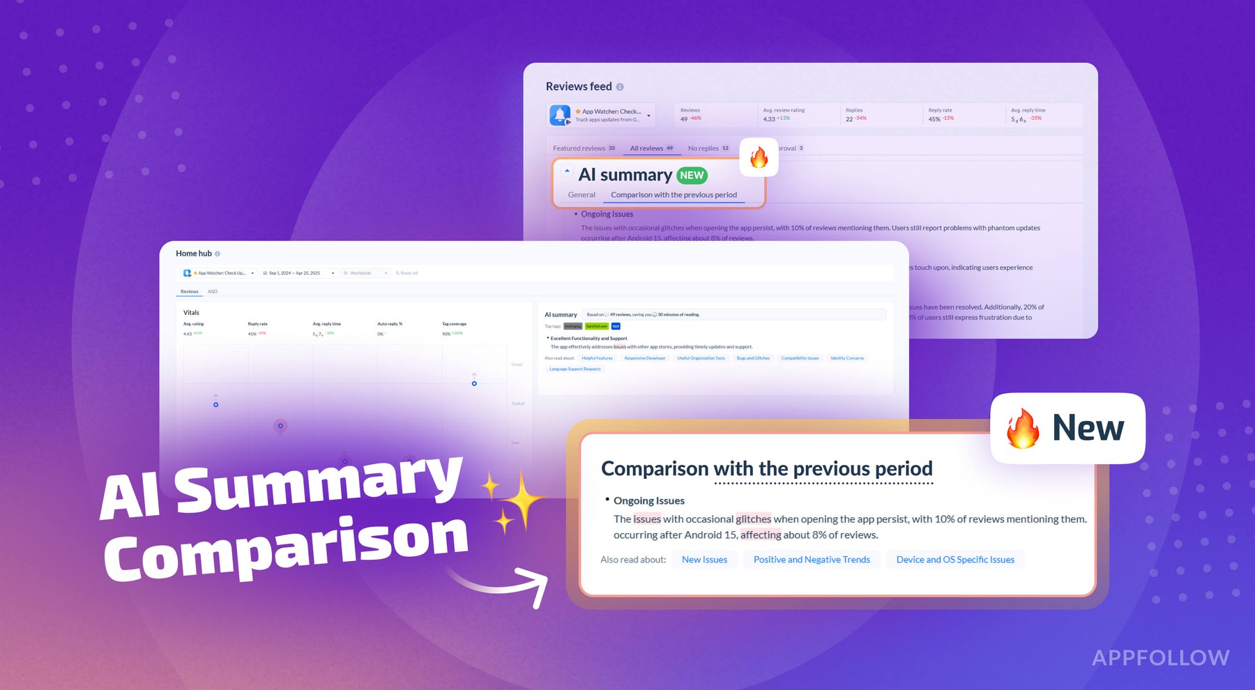 Introducing AI Summary Comparison: track app review changes instantly